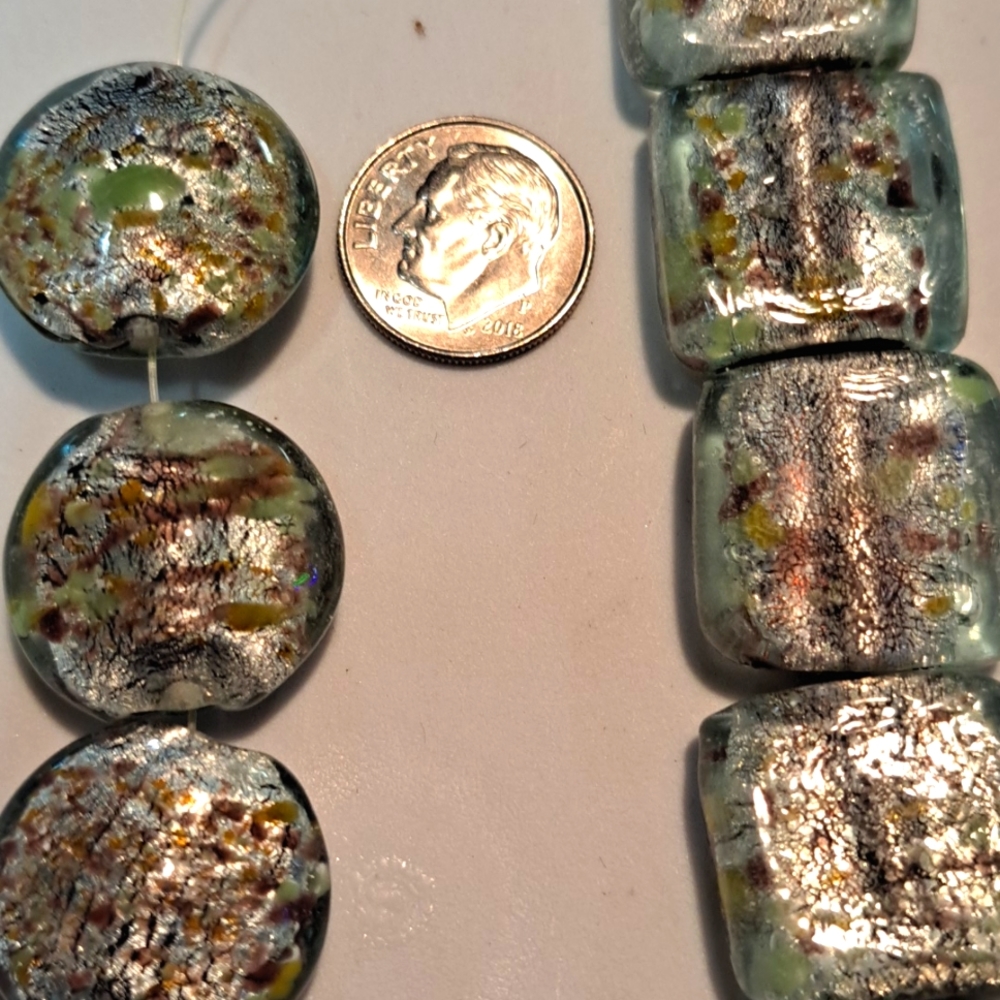 Beautiful vintage handmade glass beads for jewelry making